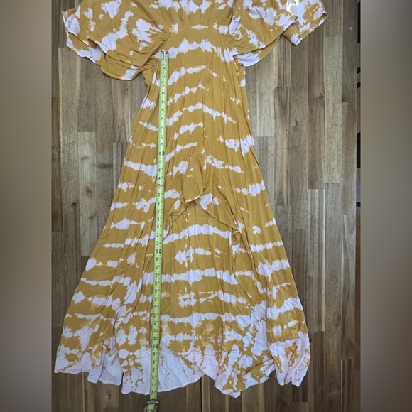 YOUNG FABULOUS & BROKE Thea Dress M Sweet Fig Ladder Tie Dye Boho High Low Maxi - Picture 13 of 16